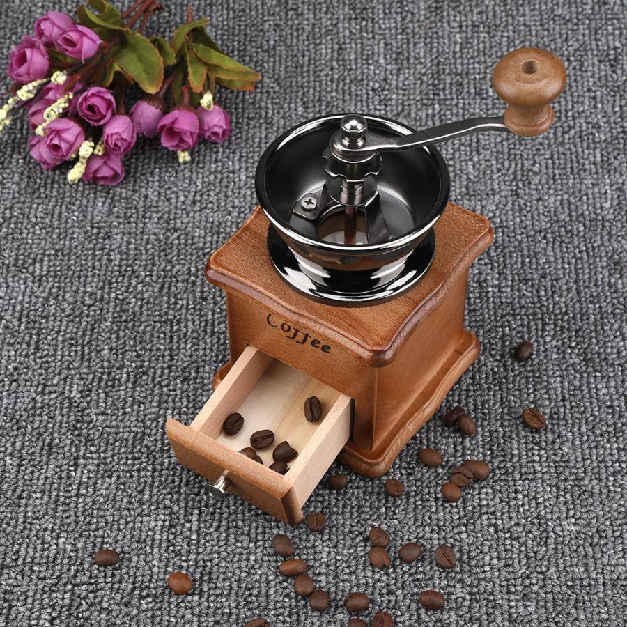 Retro Manual Coffee Grinder Wooden Mill by HitMyNeed