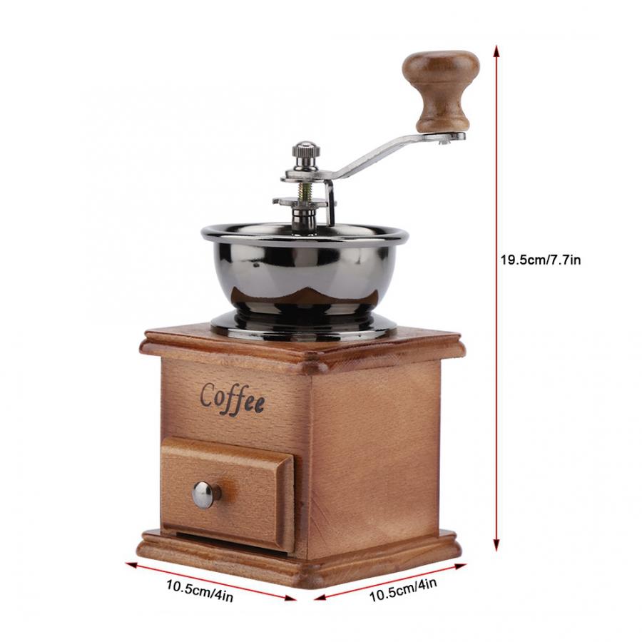 Retro Manual Coffee Grinder Wooden Mill by HitMyNeed