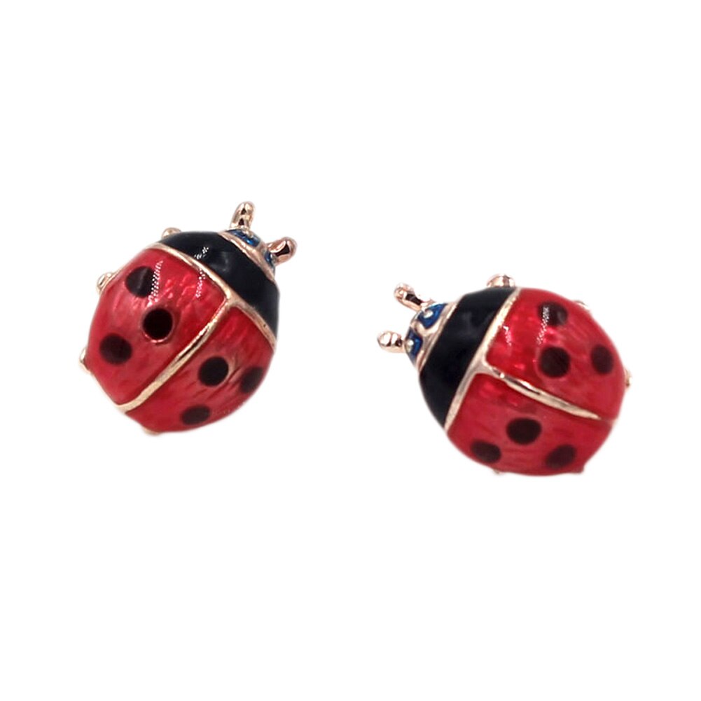 Retro Metal Ladybug Stud Earrings, Hypoallergenic by HitMyNeed