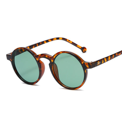 Retro Round Sunglasses for Women leopard by HitMyNeed