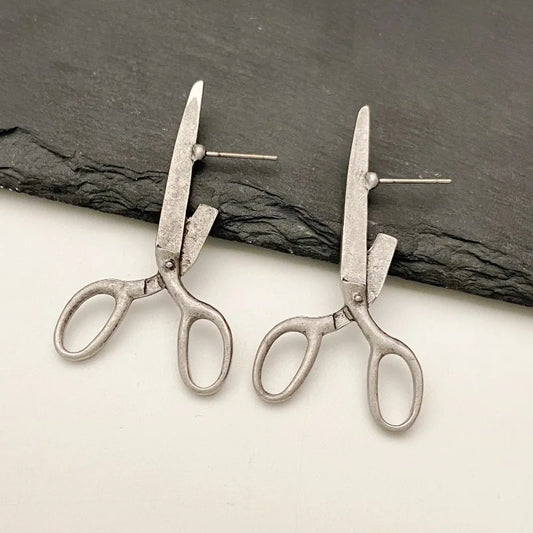 Retro Scissors Ear Studs for Women retro-style by HitMyNeed