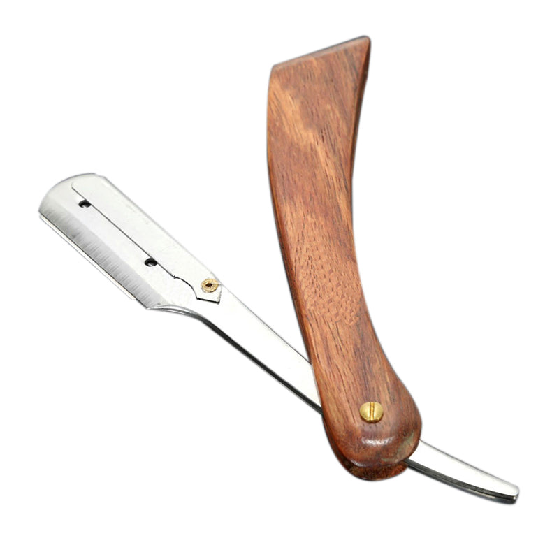 Retro Stainless Steel Folding Straight Edge Razor by HitMyNeed