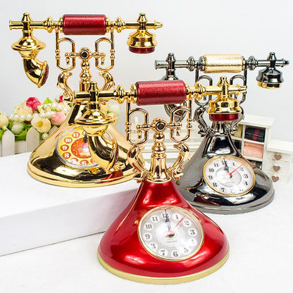 Retro Telephone Alarm Clock Desktop Ornament by HitMyNeed