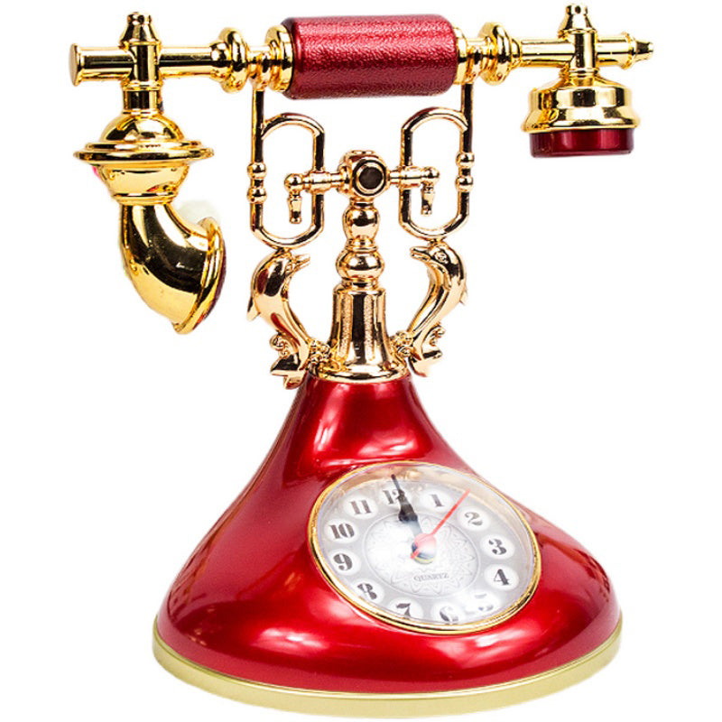 Retro Telephone Alarm Clock Desktop Ornament red by HitMyNeed