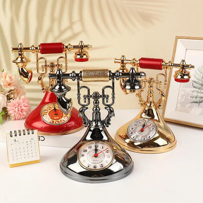 Retro Telephone Alarm Clock Vintage Desk Timepiece by HitMyNeed