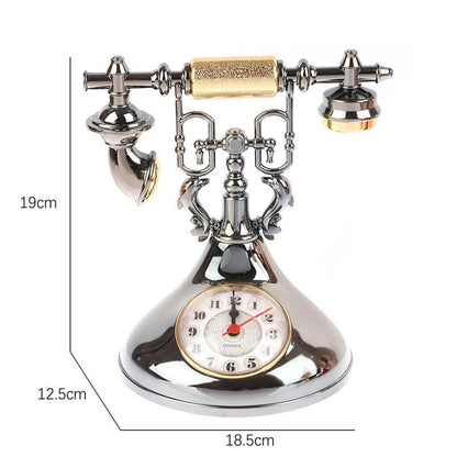 Retro Telephone Alarm Clock Vintage Desk Timepiece by HitMyNeed
