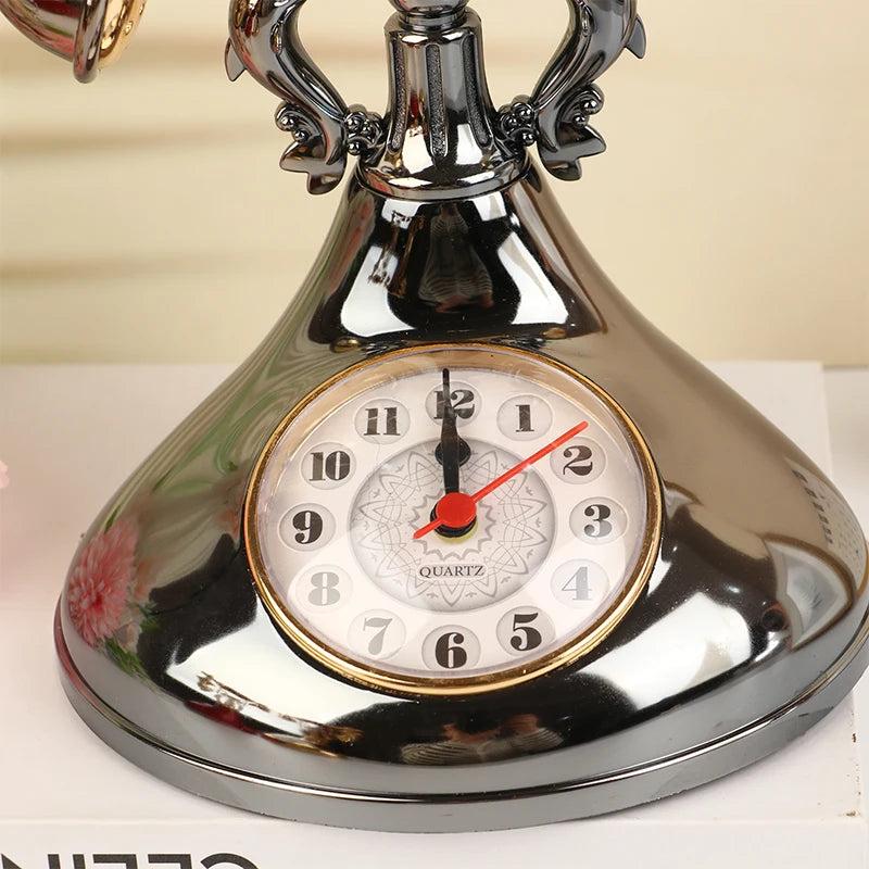 Retro Telephone Alarm Clock Vintage Desk Timepiece by HitMyNeed