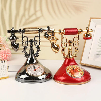 Retro Telephone Alarm Clock Vintage Desk Timepiece by HitMyNeed