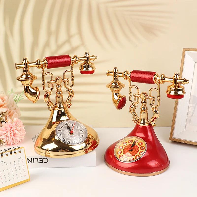 Retro Telephone Alarm Clock Vintage Desk Timepiece by HitMyNeed
