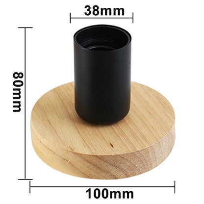 Retro Wooden Table Lamp E27 Night Light 85-265V black by HitMyNeed
