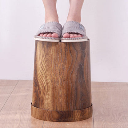Retro Wooden Trash Can with Detachable Lid by HitMyNeed