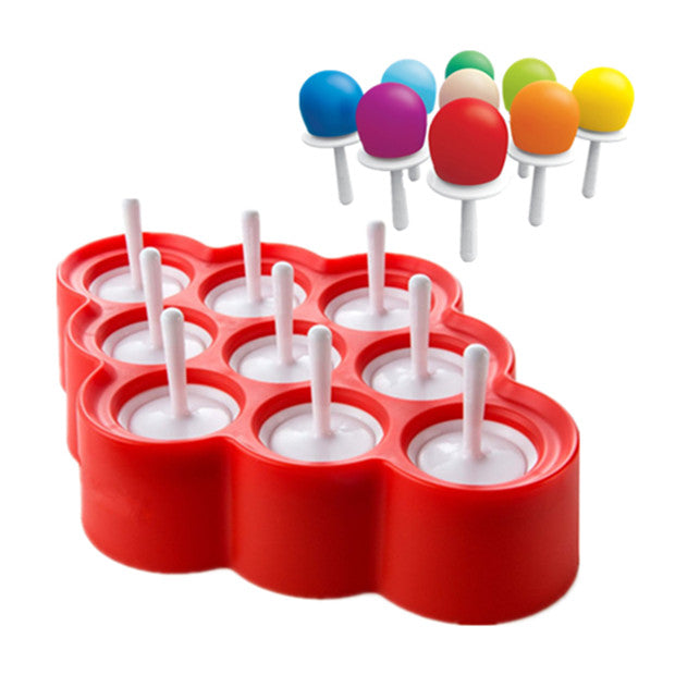 Reusable 9-Cavity Silicone Ball Popsicle Mold by HitMyNeed
