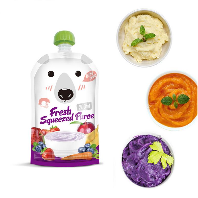 Reusable Baby Food Pouches 200ml (Set of 8) by HitMyNeed