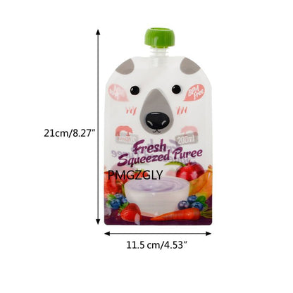 Reusable Baby Food Squeeze Pouches (Set of 8) by HitMyNeed