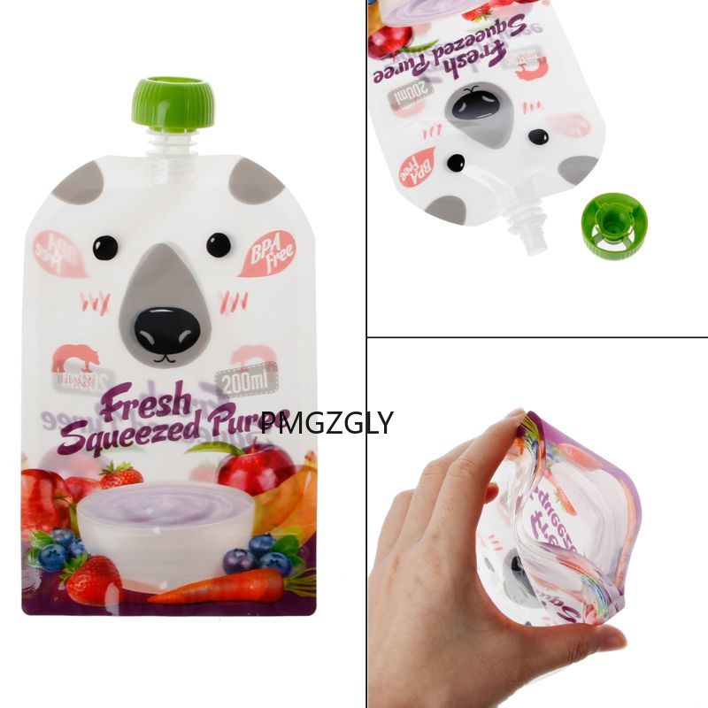 Reusable Baby Food Squeeze Pouches (Set of 8) by HitMyNeed