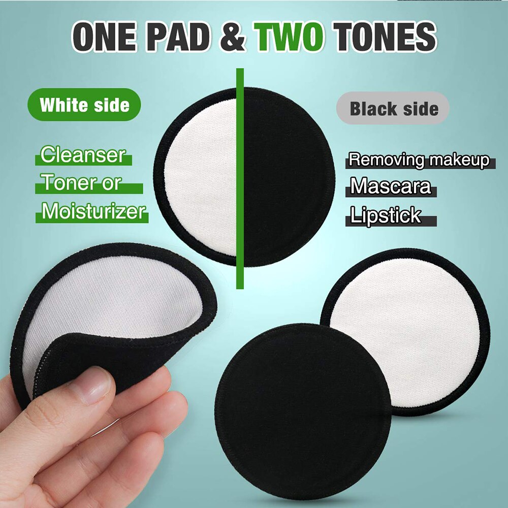 Reusable Bamboo Cotton Makeup Remover Pads (16 pcs) by HitMyNeed