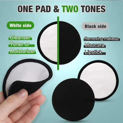 Reusable Bamboo Cotton Makeup Remover Pads (16 pcs) by HitMyNeed