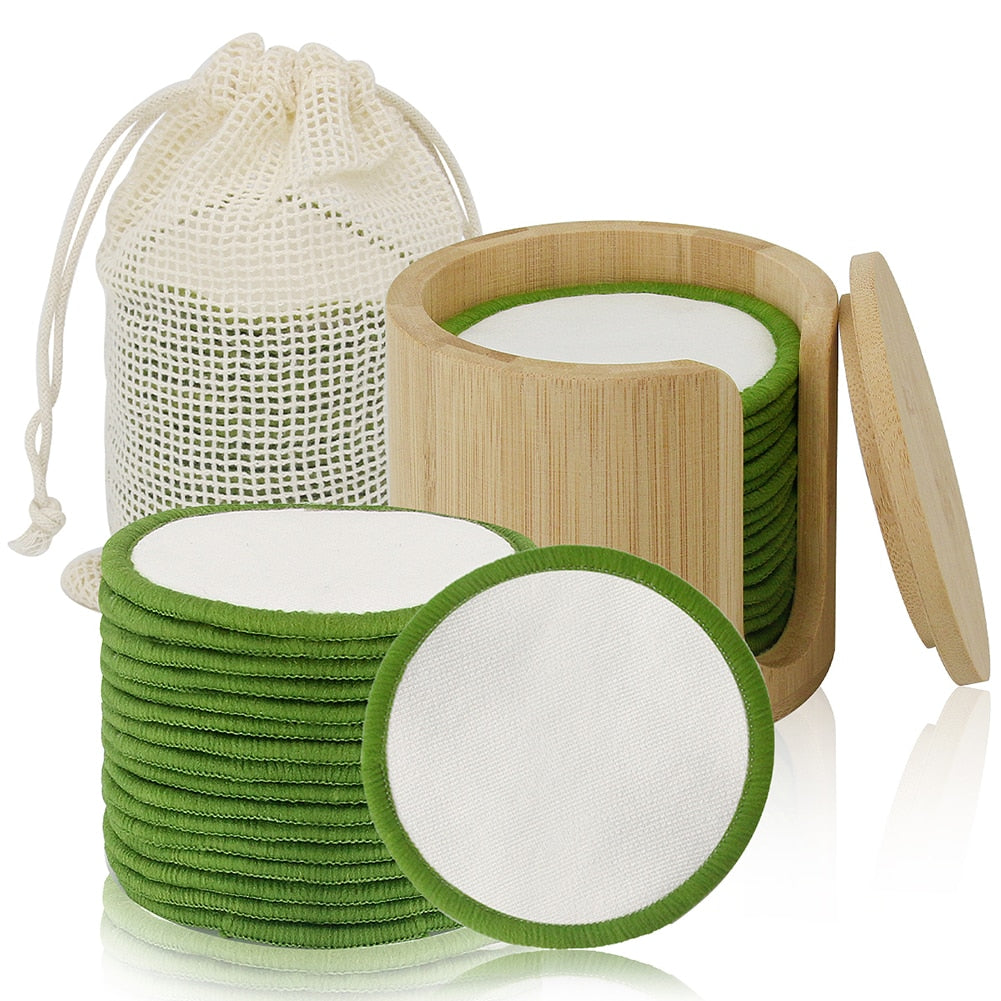 Reusable Bamboo Makeup Remover Pads (Set of 16) by HitMyNeed
