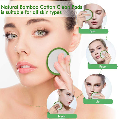 Reusable Bamboo Makeup Remover Pads (Set of 16) by HitMyNeed