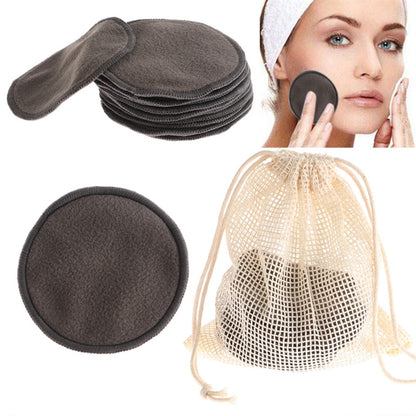 Reusable Bamboo Makeup Remover Pads with Bag (12pcs) by HitMyNeed