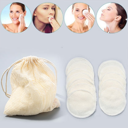 Reusable Bamboo Makeup Remover Pads with Bag (12pcs) by HitMyNeed