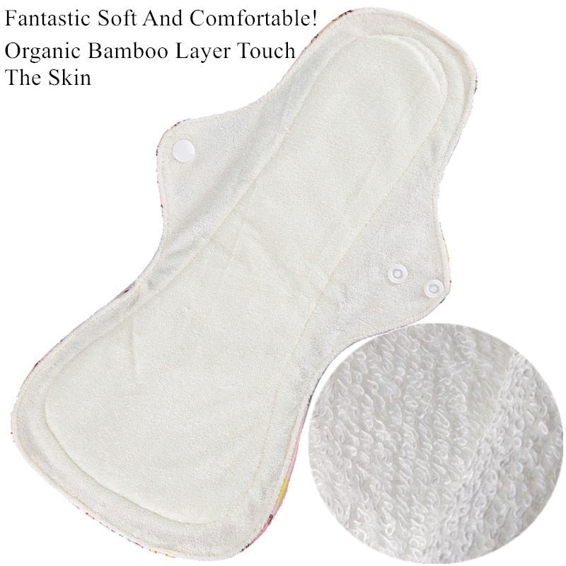 Reusable Bamboo Sanitary Pads for Heavy Flow (Set of 10) by HitMyNeed