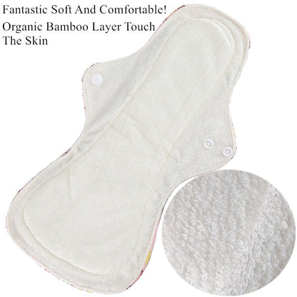Reusable Bamboo Sanitary Pads for Heavy Flow (Set of 10) by HitMyNeed