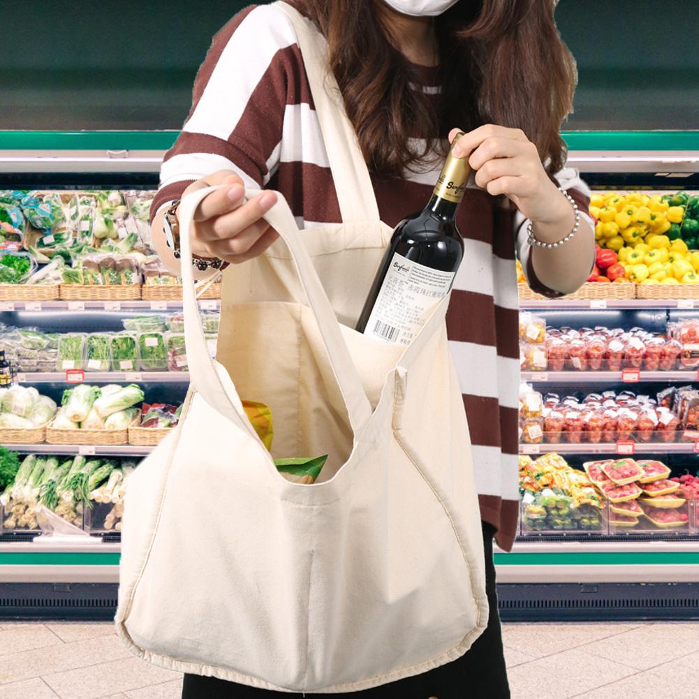 Reusable Canvas Grocery Shopping Tote Bag by HitMyNeed