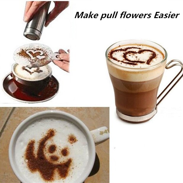 Reusable Cappuccino & Latte Art Stencils (16 Pack) by HitMyNeed