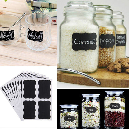 Reusable Chalkboard Jar Labels Stickers, 40-Pack by HitMyNeed