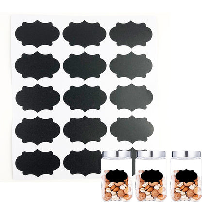 Reusable Chalkboard Jar Labels Stickers (90 Pack) by HitMyNeed