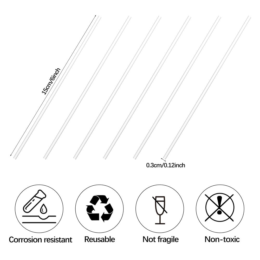 Reusable Clear Acrylic Lollipop Sticks (100 Pack) by HitMyNeed