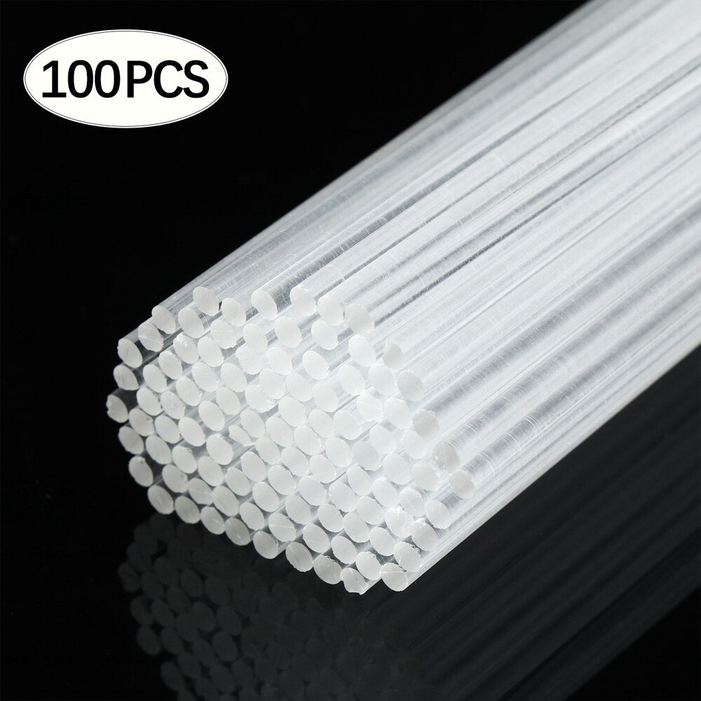 Reusable Clear Acrylic Lollipop Sticks (100 Pack) by HitMyNeed