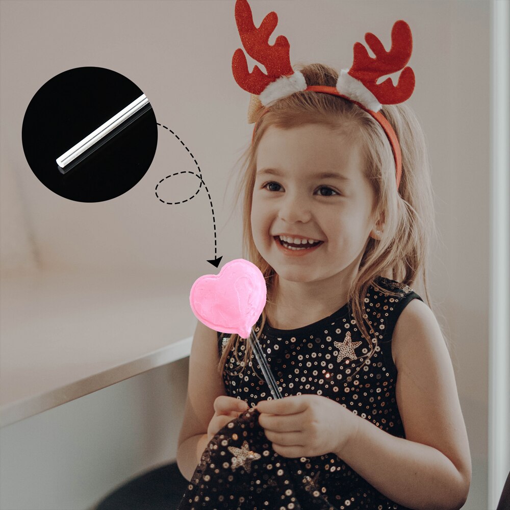 Reusable Clear Acrylic Lollipop Sticks (100 Pack) by HitMyNeed