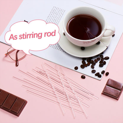 Reusable Clear Acrylic Lollipop Sticks (100 Pack) by HitMyNeed