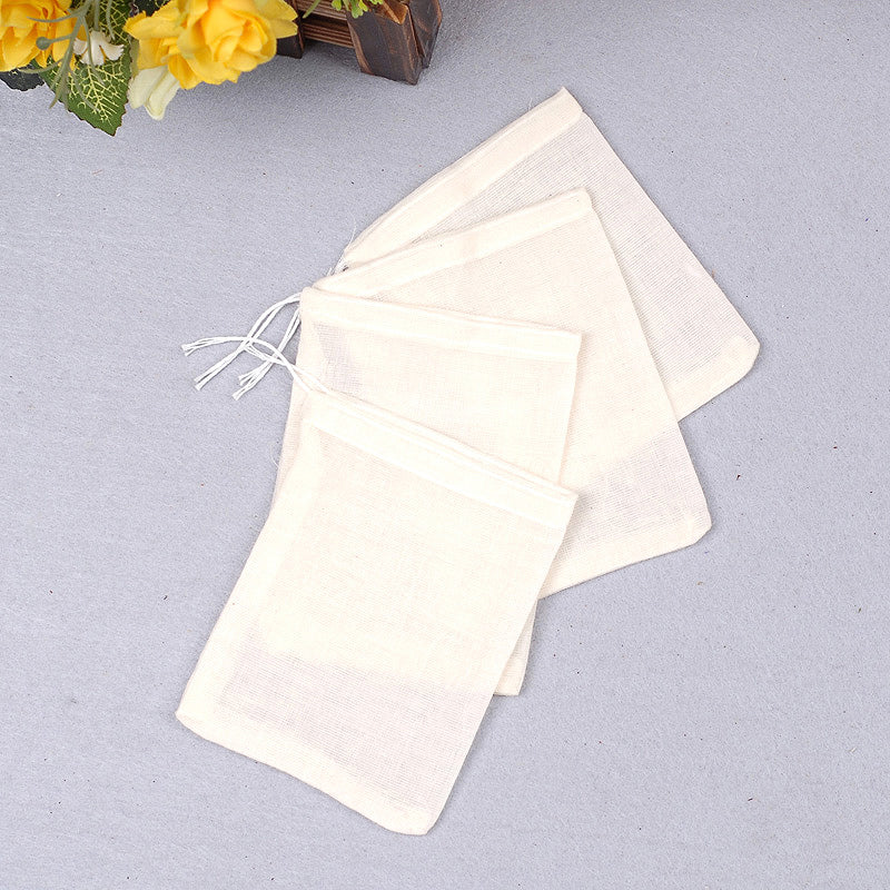 Reusable Cotton Mesh Tea Bags (10 Pack) by HitMyNeed