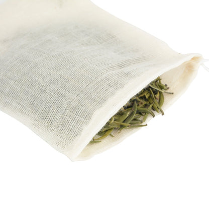 Reusable Cotton Mesh Tea Bags (10 Pack) by HitMyNeed