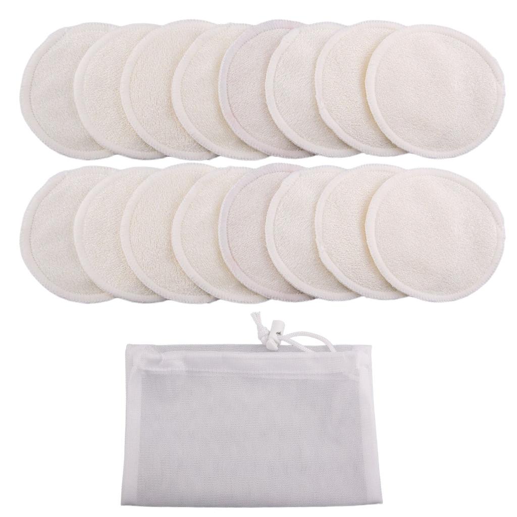 Reusable Cotton Pads Set with Wash Bag (16 Pieces) by HitMyNeed