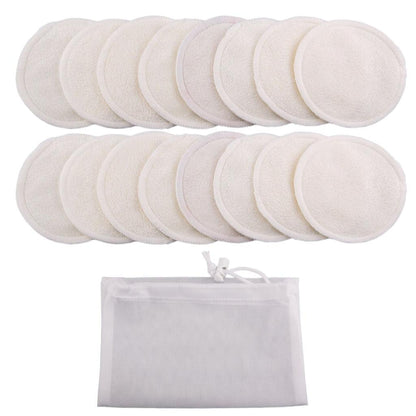 Reusable Cotton Pads Set with Wash Bag (16 Pieces) by HitMyNeed