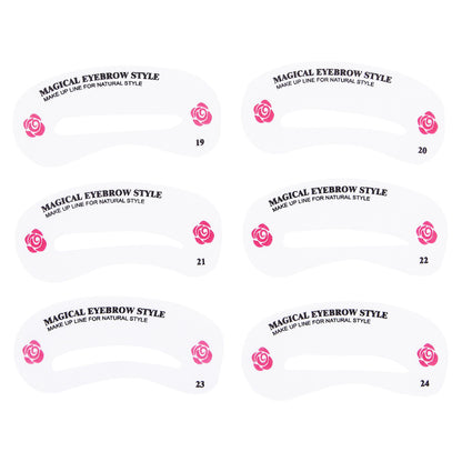 Reusable DIY Eyebrow Stencil Set - 24 Shapes by HitMyNeed