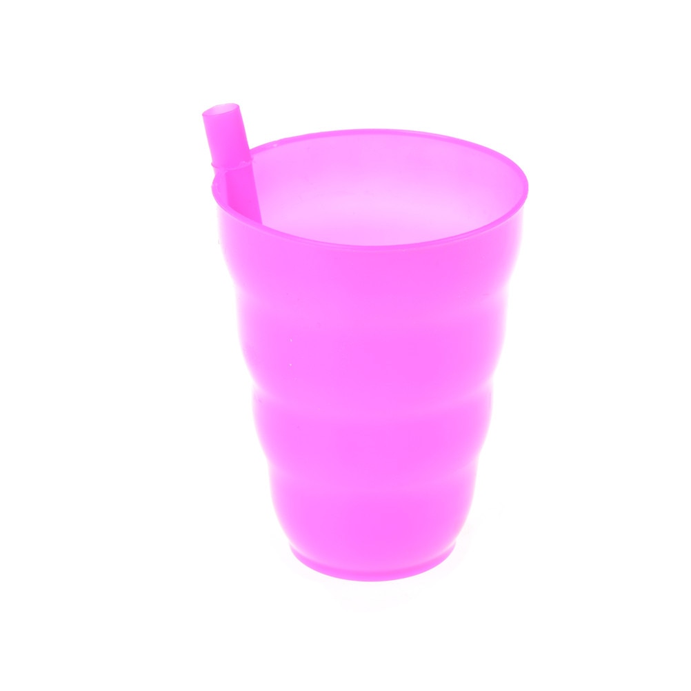Reusable Drinking Cups with Built-In Straw (Set of 4) by HitMyNeed