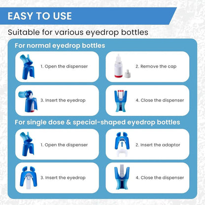 Reusable Eye Drop Guide Holder & Applicator Tool by HitMyNeed