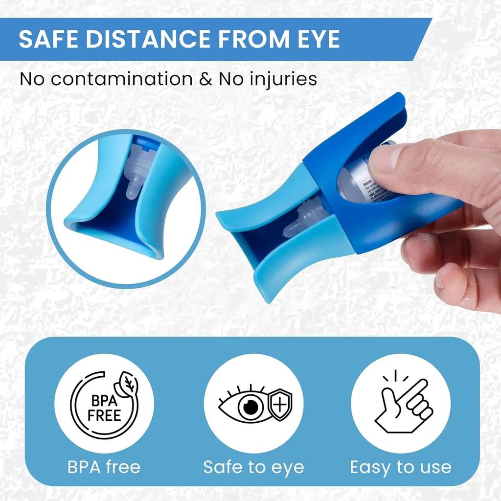 Reusable Eye Drop Guide Holder & Applicator Tool by HitMyNeed