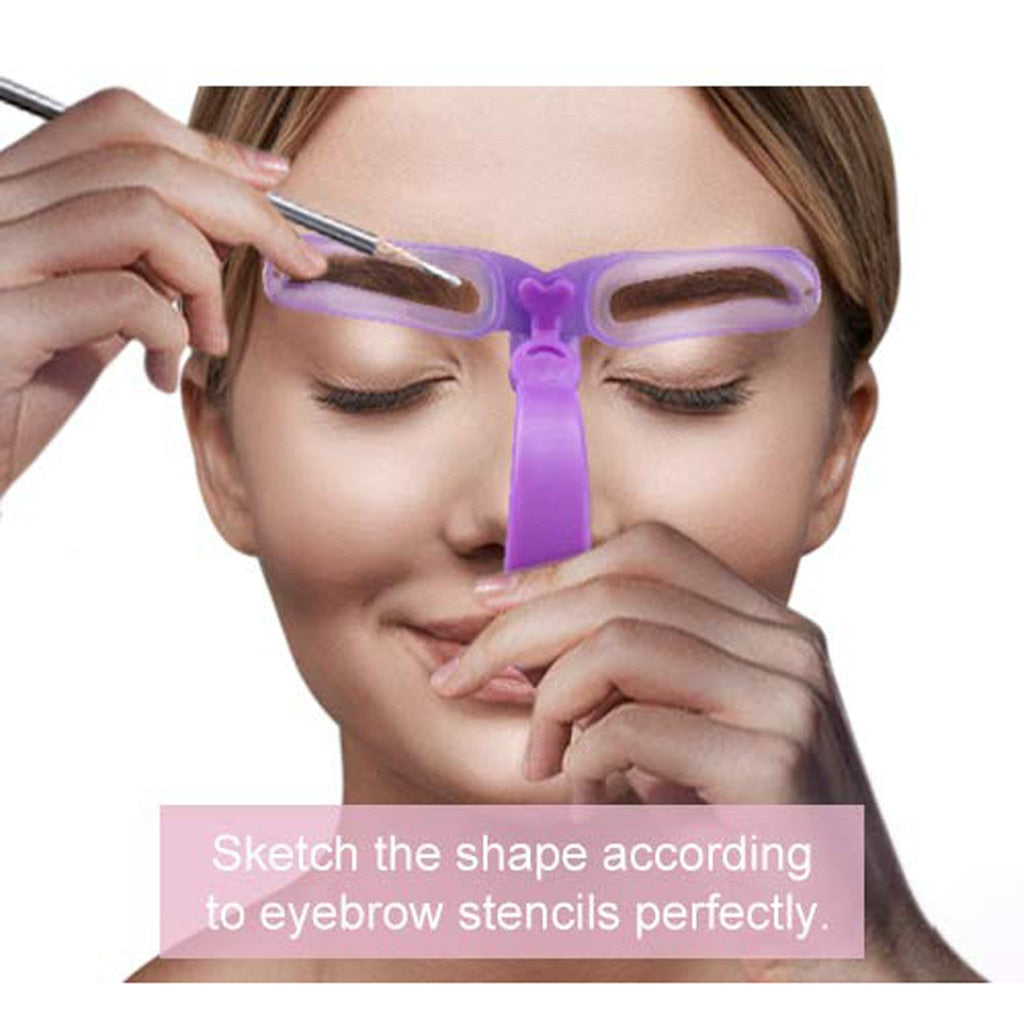 Reusable Eyebrow Shaper Stencils Set (8 Pack) by HitMyNeed