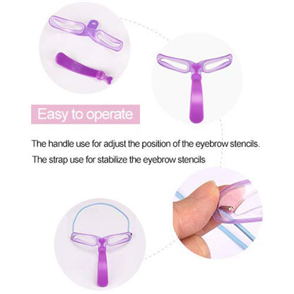 Reusable Eyebrow Shaper Stencils Set (8 Pack) by HitMyNeed