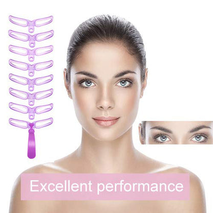 Reusable Eyebrow Shaper Stencils Set (8 Pack) by HitMyNeed