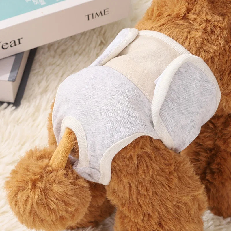 Reusable Female Dog Diaper Pants for Heat & Incontinence grey s by HitMyNeed