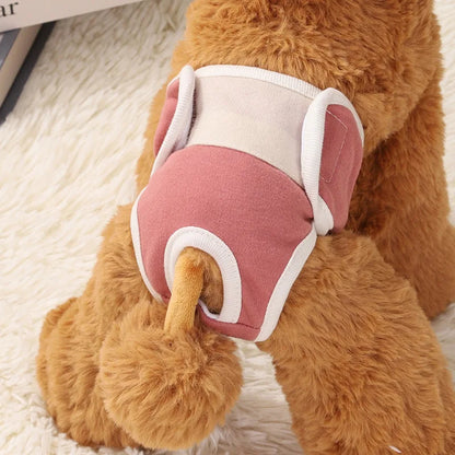 Reusable Female Dog Diaper Pants for Heat & Incontinence light-red s by HitMyNeed
