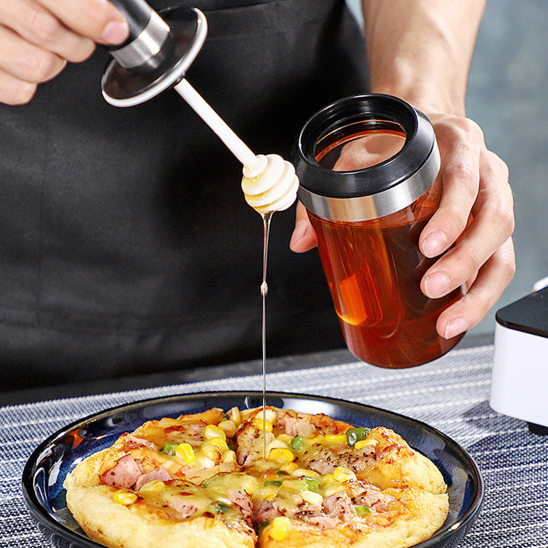 Reusable Glass Condiment & Spice Bottle with Server by HitMyNeed