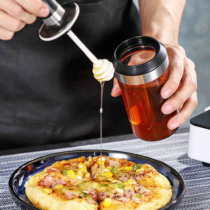 Reusable Glass Condiment & Spice Bottle with Server by HitMyNeed